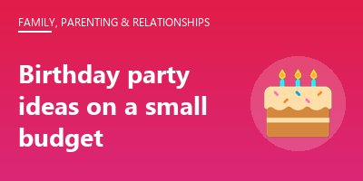Homemade birthday party with paper bunting, cake and balloons