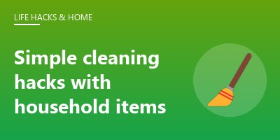 Lemon, baking soda, vinegar and a cloth arranged on a kitchen counter for cleaning
