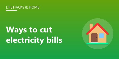 Electricity meter and an LED bulb symbolising lower power bills at home